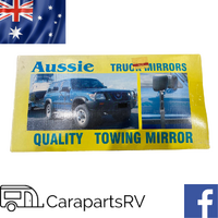 1 X AUSSIE TRUCK STYLE TOWING MIRROR. STRAP TO FIT ANY VEHICLE.