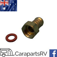 Brass Union 1/2" Bsp X 3/8" Female With Fibre Washer. Tap to 1/2" Connector