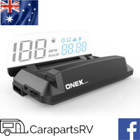 GPS HEADS UP DISPLAY FOR SPEED AND DISTANCE PLUS OTHER MODES. MOTORHOMES