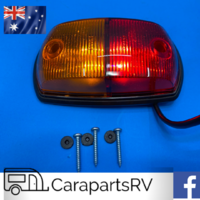 CARAVAN RED/AMBER LED SIDE CLEARANCE LIGHT BY PEREI. 12V TO 30V. SEALED & PRE-WIRED.